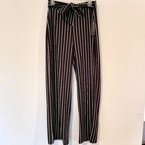 NWT Black & White Pinstripe Pants (L)